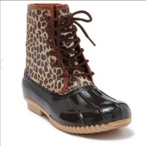 •FINAL PRICE•Sugar Leopard Print Glitter Duck Boot
